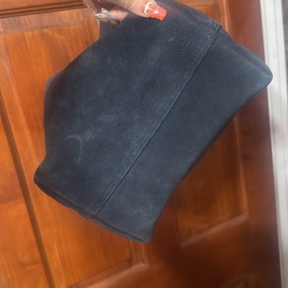 Madewell Essential Bucket Tote Suede Deep Indigo - Picture 11 of 12